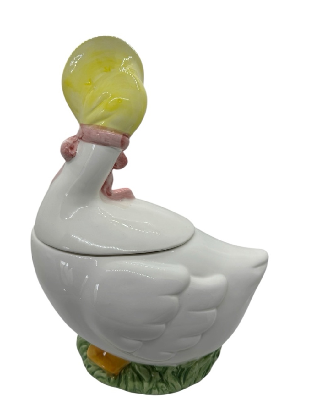 Vintage Mother Goose Duck Cookie Jar Canister Granny Cottage Core 80’s Kitchen - Picture 2 of 11